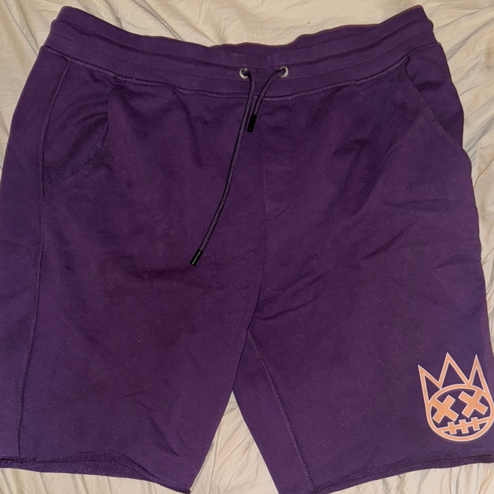 Cult of Individuality Purple Athletic Shorts with Logo